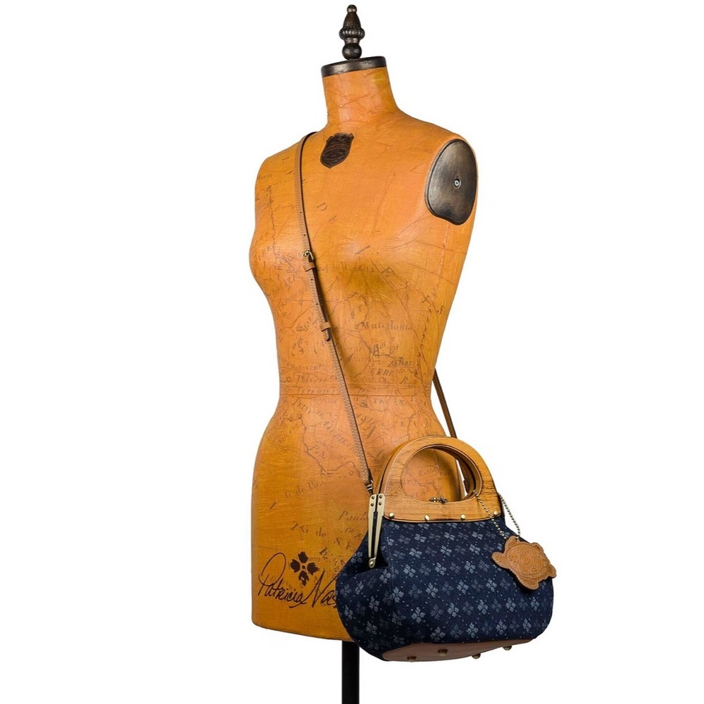 Patricia Nash Blue and Brown Crossbody Bag NWT/ Dust co Bag - Picture 2 of 6